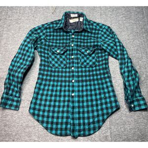 Vintage Squaw Valley‎ Sportswear Shirt Women Medium Wool Flannel Long Sleeve